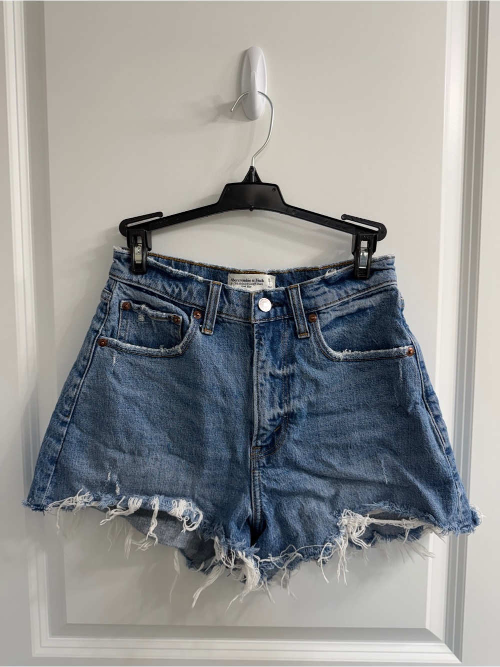 Abercrombie & Fitch High-Waist Denim Shorts 90s Relaxed Cutoff